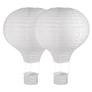 2 farolillos de papel con globos con marco de metal Ø 30 x…
