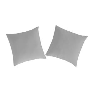 2 fundas de almohada 65x65 gris