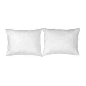 2 fundas de almohada de algodón 50x75 cm blanco