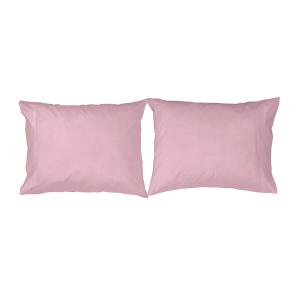 2 fundas de almohada de algodón 50x75 cm rosa