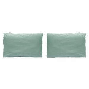 2 fundas de almohada de algodón 50x75 cm verde agua