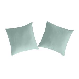 2 fundas de almohada de algodón 65x65 cm verde