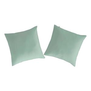 2 Fundas de almohada de algodón 80x80 cm verde agua