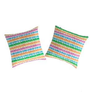 2 Fundas de almohada de algodón LOLA B 65x65 cm multicolor