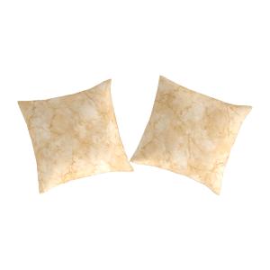 2 Fundas de almohada de algodón percal 65x65 cm ocre
