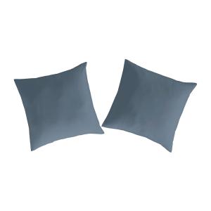 2 Fundas de almohada de algodón percal PURE 65x65 cm azul