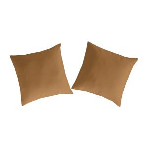 2 Fundas de almohada de algodón percal PURE 65x65 cm marrón…