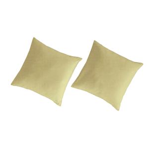 2 Fundas de almohada de lino/algodón orgánico 65x65cm amari…