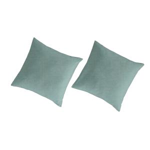2 Fundas de almohada de lino y algodón orgánico 65x65 cm ve…