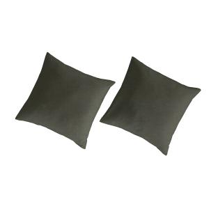 2 Fundas de almohada de lino y algodón orgánico 65x65 cm ve…