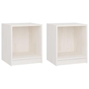 2 piezas mesita de noche madera blanco 35,5  x  33,5  x  41…