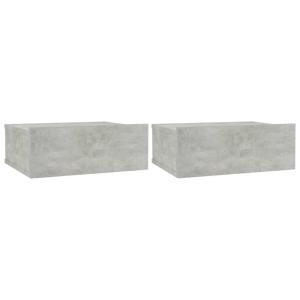 2 piezas mesita de noche madera gris 40  x  30  x  15  cm