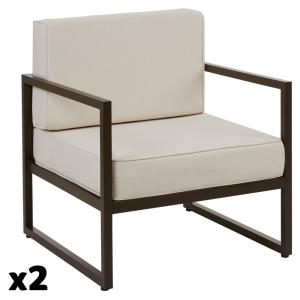 2 sillones de jardín, 1 plaza, tapizado grueso 74 x 78 x 85…