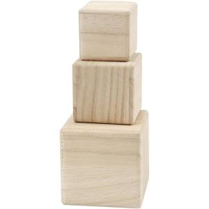 3 bloques de madera - 5 / 6 / 8 cm