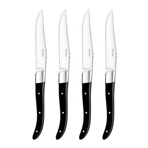 4 cuchillos para carne  Negro