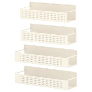 4 Especieros magnéticos de cocina de color blanco