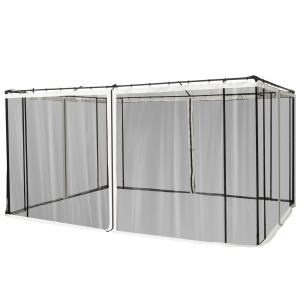 4 paneles laterales de mosquitera para carpa 335x0x207cm ne…