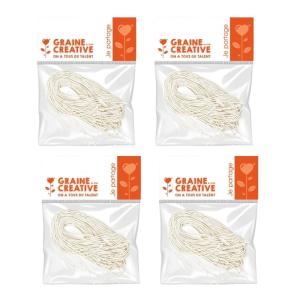 40 elasticos blancos para mascarillas 60 cm