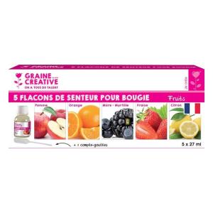 5 aromas para velas caseras 27 ml - frutas