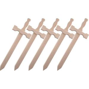 5 espadas de madera 39 x 13 cm