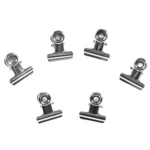 6 pinzas clip magnéticas de metal SILVER