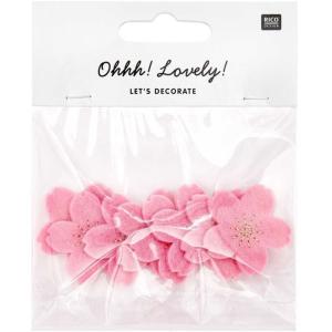 8 Confeti Cherry Blossom, fieltro de oro rosa.