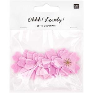 8 Confeti Cherry Blossom, fieltro rosa oscuro