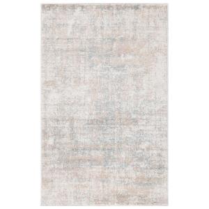 Abstracto moderno beige/pizarra alfombra 75 x 180