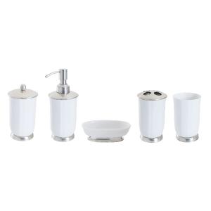 Accesorios para lavabo de metal y porcelana blanca - a20 cm