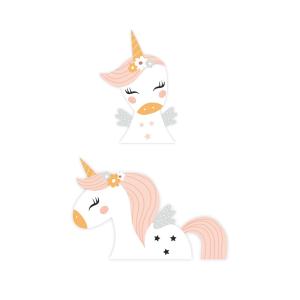 Adhesivo de vinilo xl unicornios caramelo rosa