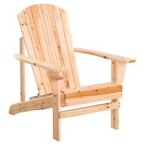 Adirondack silla para jardín color madera 72.5 x 97 x 93 cm