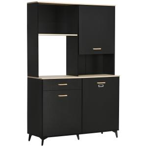 Alacena de cocina 119x41x180 cm negro