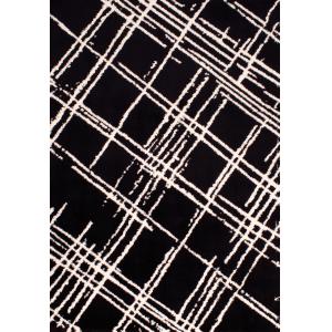 Alfombra abstracta con motivos geométricos negro - 120x160…