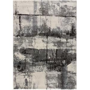 Alfombra abstracta en gris, 133X190 cm