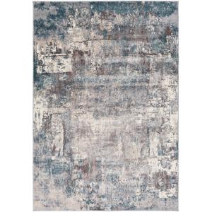 Alfombra abstracta moderna azul/gris 200x275