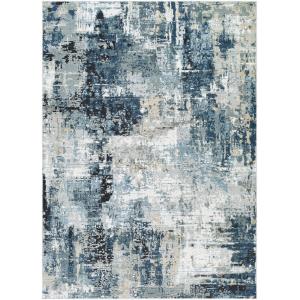 Alfombra abstracta moderna azul/gris/beige 160x220