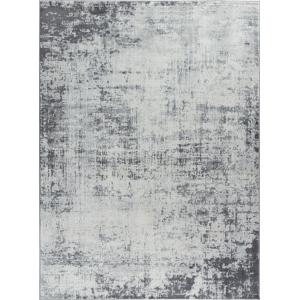 Alfombra abstracta moderna gris/blanco 160x215
