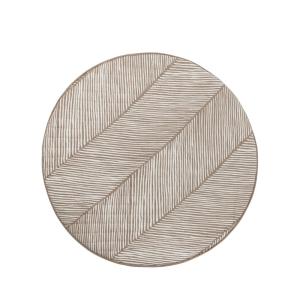 Alfombra acogedora  Tan - algodón orgánico redonda 128 cm