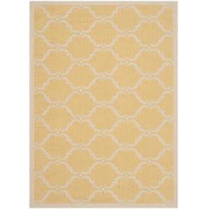 Alfombra amarillo/beige 122 x 170 cm