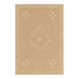 Alfombra aspecto yute interior-exterior beige 120 x 170 cm