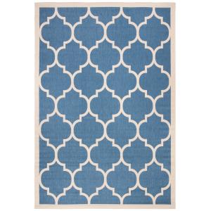 Alfombra azul/beige 201 x 290 cm