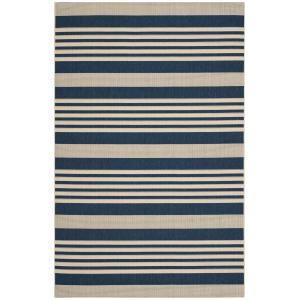 Alfombra azul marino/beige 160 x 231 cm