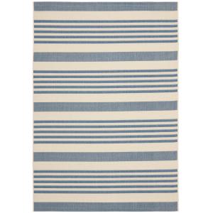Alfombra beige/azul 160 x 231 cm