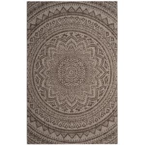 Alfombra beige/marrón 201 x 290 cm