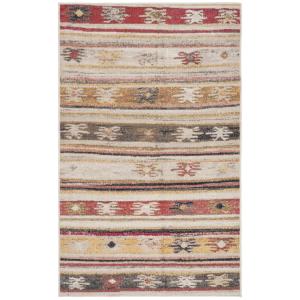 Alfombra beige/multicolore 122 x 183 cm