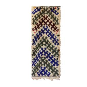 Alfombra berbere marroquí pura lana 58 x 157 cm
