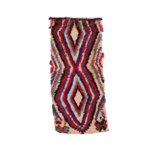 Alfombra berbere marroquí pura lana 71 x 156 cm