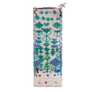 Alfombra berbere marroquí pura lana 91 x 249 cm