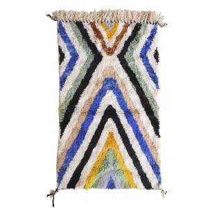 Alfombra bereber marroquí de pura lana 100 x 150 cm
