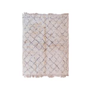 Alfombra bereber marroquí de pura lana 175 x 217 cm